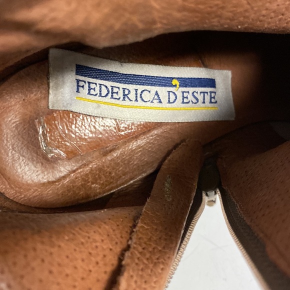 FEDERICA D’ESTE Suede Zip Up Ankle Boot Two Tone Shoes Size 40 - Picture 9 of 17